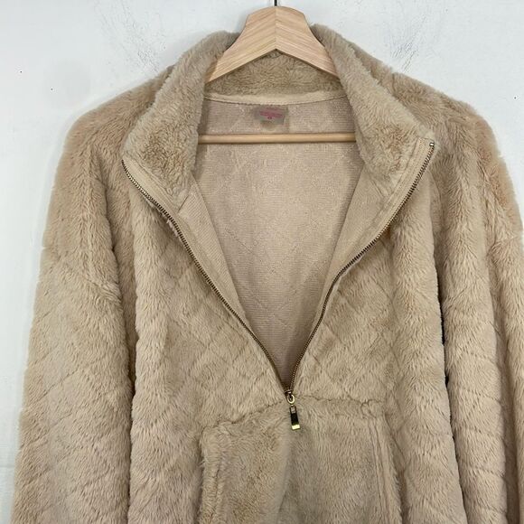 No Boundaries Faux Fur Pullover Sweatshirt Long Sleeve 1/2 zipper XXL - Picture 8 of 13